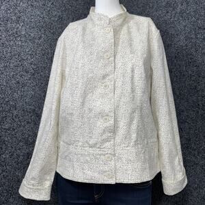 Minimalist Mandarin Collar Button Jacket Stretch Medium Clean Classic Tailored